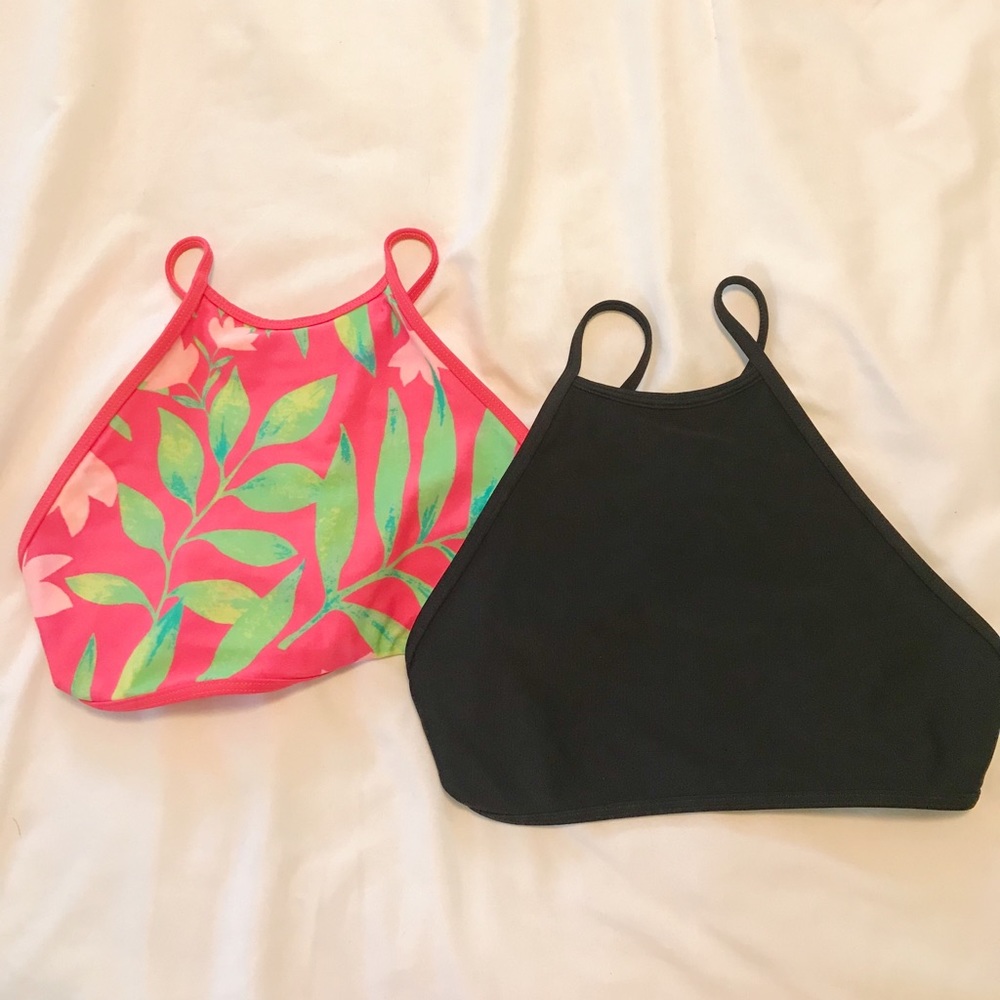 bundle of aerie halter bikini tops